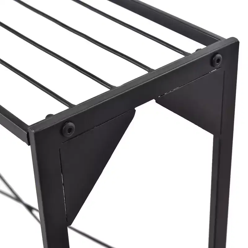 Costway 3 Tier Shelf Flower Plant Display Stand Rack Large Modern Black Metal Heavy Duty