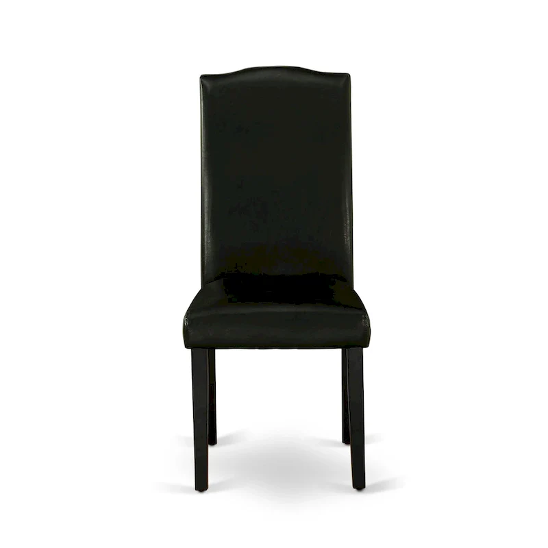 Black Rectangular Dining Table Set with PU Leather Chairs, 5-Piece or 7-Piece