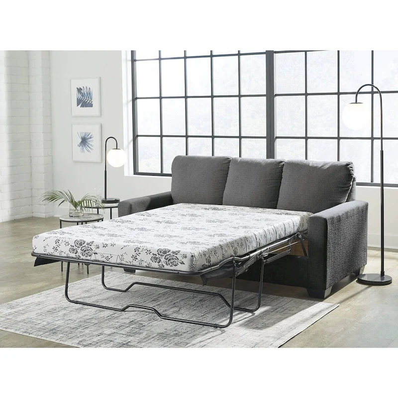 Signature Design Rannis Pewter Full Sofa Sleeper - 76 W x 40 D x 39 H