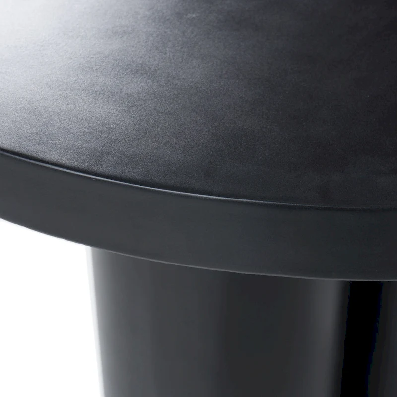 Modrest Bruni Modern Black Concrete Round Dining Table