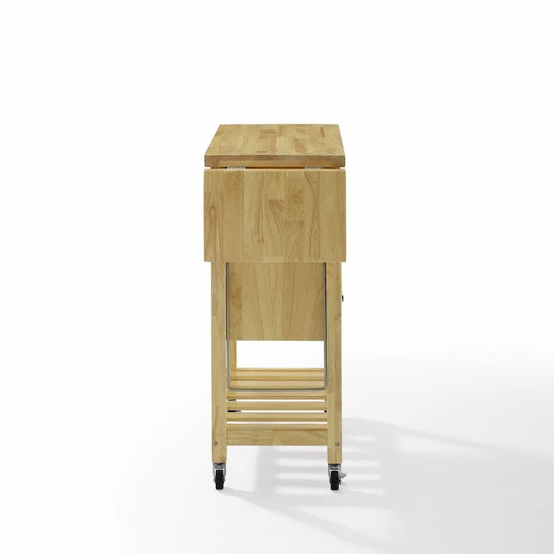 Crosley Bristol Double Drop Leaf Kitchen Cart Natural - 15.13d x 45w x 35.25h