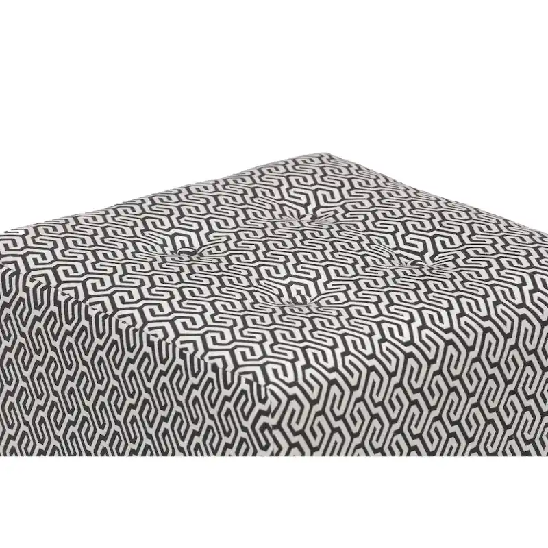 Merton Transtional Square Button Tufted Ottoman