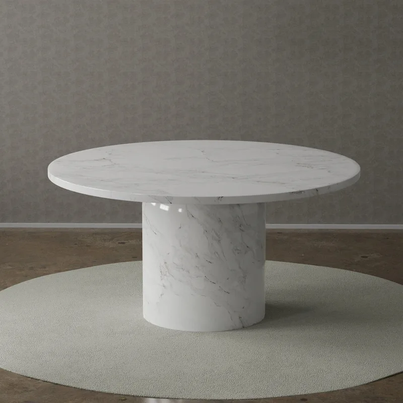 60 Marble Dining Table - option for Lazy Susan available