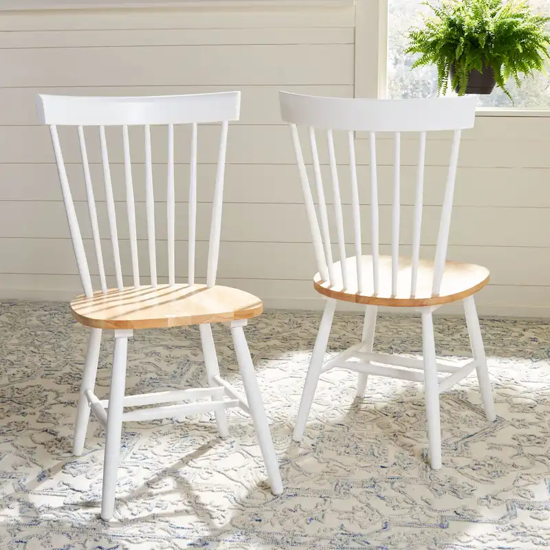 SAFAVIEH Suhair Spindle Farmhouse Dining Chair (Set of 2) - 20.5 x 21 x 36 - 21W x 21D x 36H