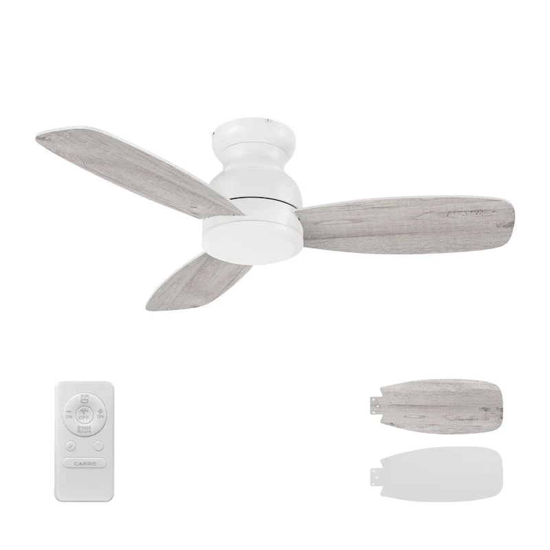 CARRO Quest 44  Indoor Ceiling Fan with Remote and Reversible DC Motor - N/A