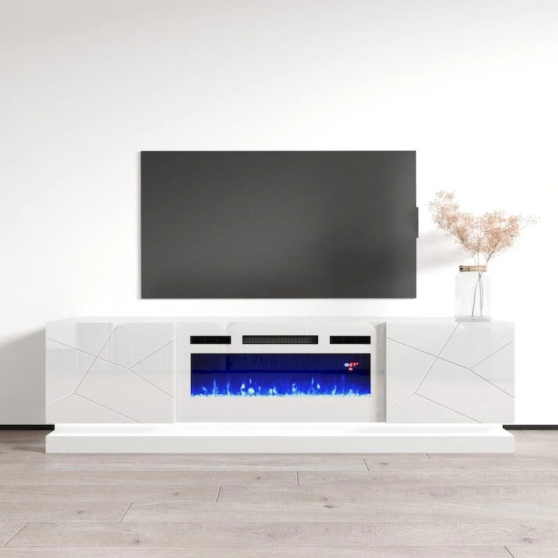 Shu WH-EF Electric Fireplace 71 TV Stand