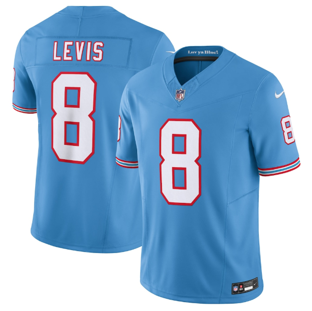 Tennessee Titans Will Levis Light Blue Alternate Oilers Throwback Vapor F.U.S.E. Limited Jersey