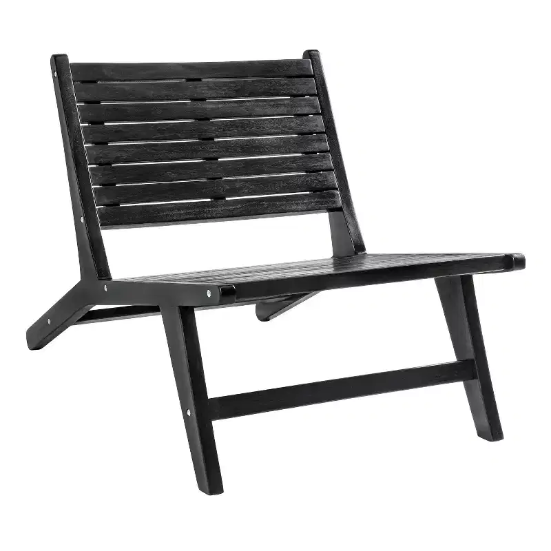 JONATHAN Y Leo Mid-Century Modern Wood Armless Outdoor Patio Chair