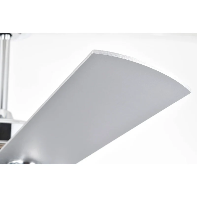 Caderina 52 Inch Chrome Finished 4 Light, 5 Blades Ceiling Fan with Remote