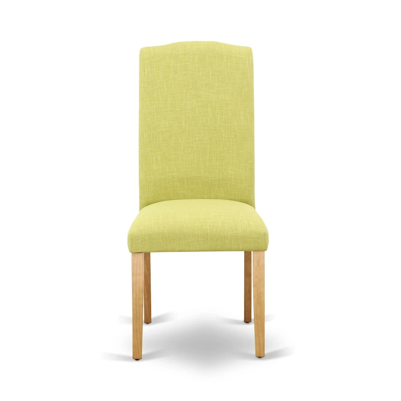 East West Furniture 3 Piece Dining Table Set- a Rectangle Kitchen Table and 2 Limelight Linen Fabric Upholstered Chairs, Oak