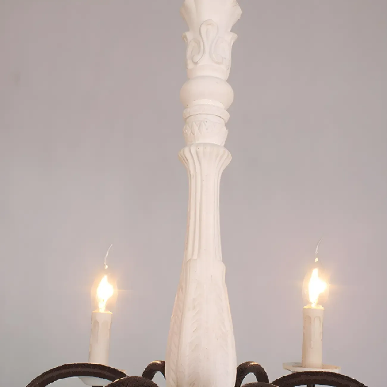 Traditional Adjustable 6-light Empire Wood Candelabra Chandelier