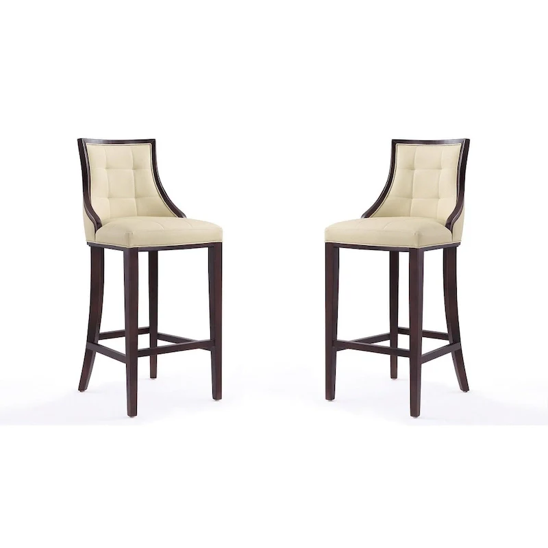 45 in. Walnut Beech Wood Bar Stool (Set of 2)