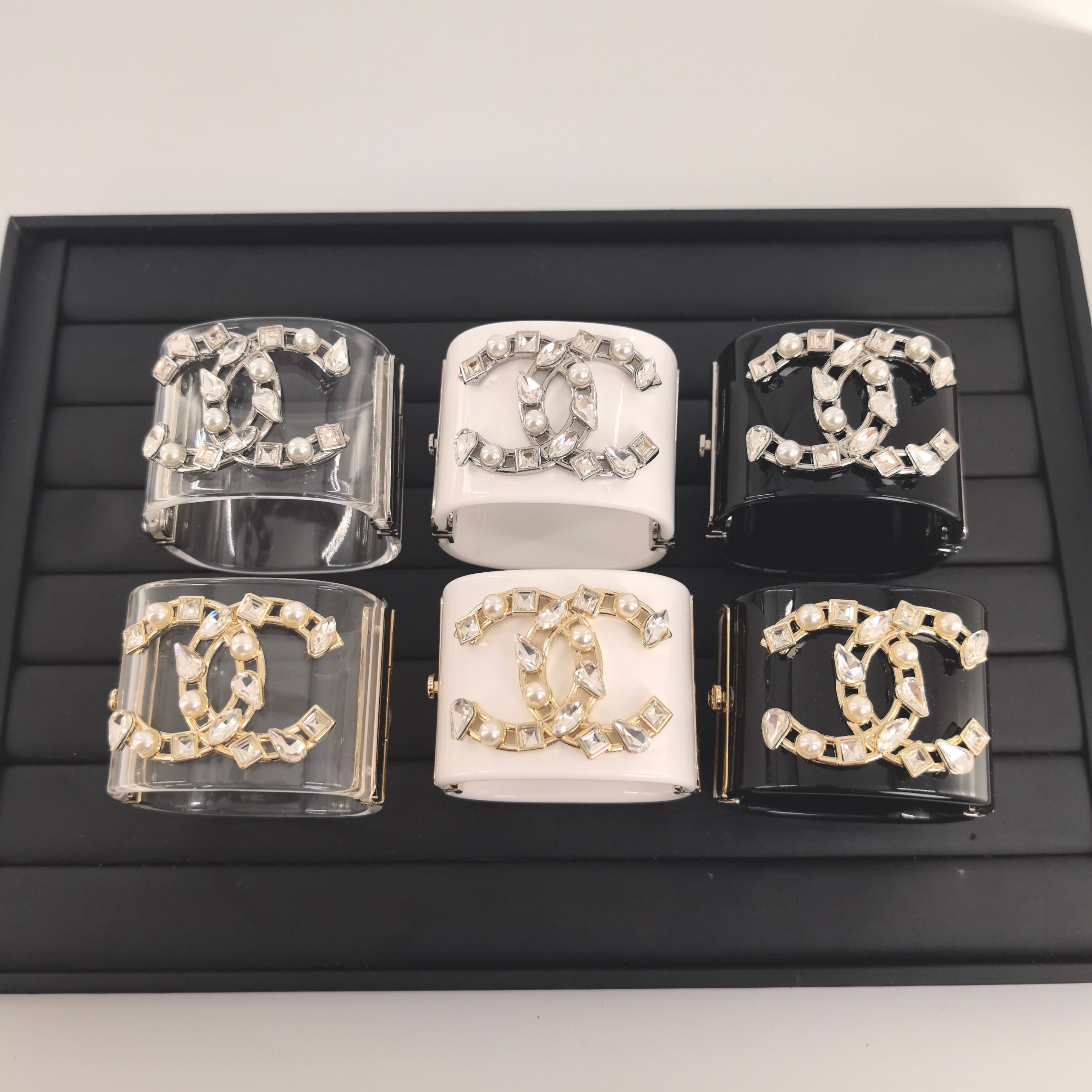 CCS071 cc acrylic cuff bracelet - ccjewelryacc