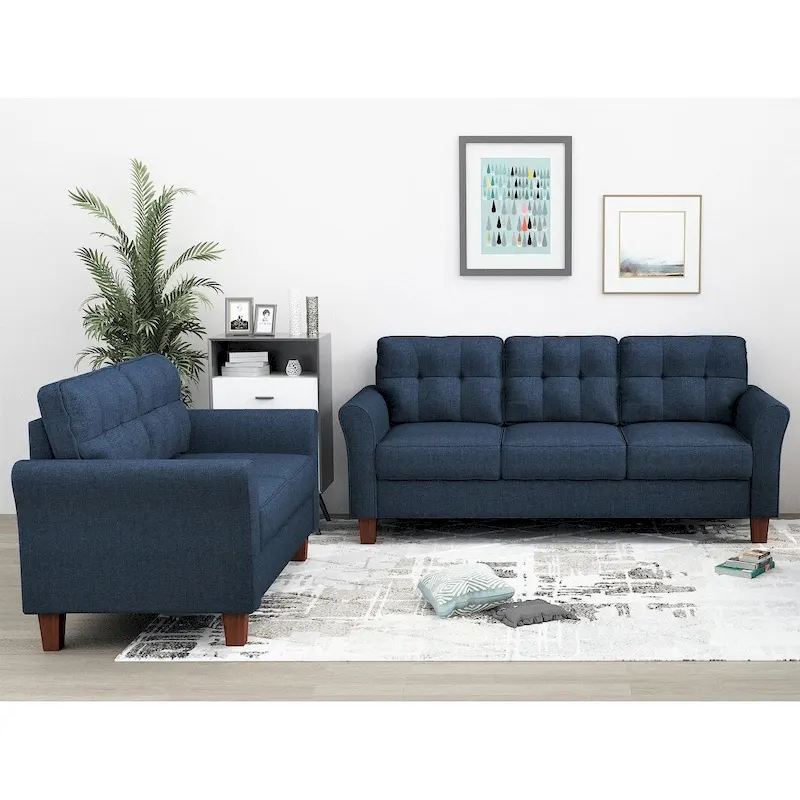 Kouchouk Tufted Mid Century Loveseat & Sofa