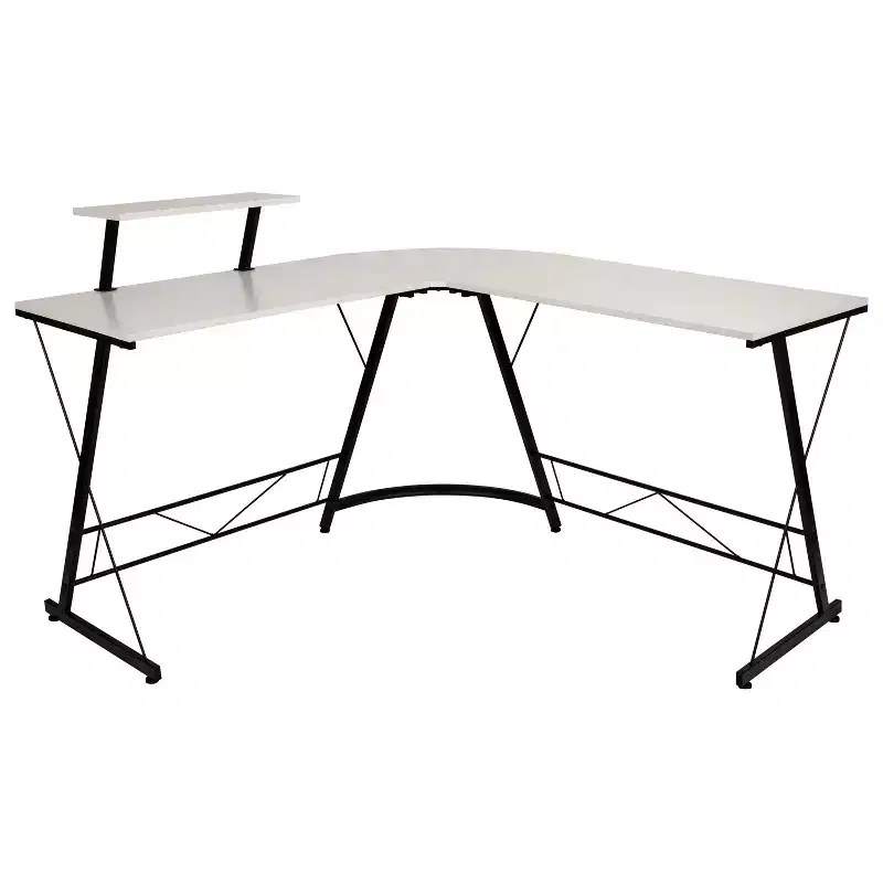 Flash Furniture L-Shaped Desk 71.5 Computer Corner Desk, Home Office Corner Desk, Gaming Desk, Space Saving, Easy to Assemble