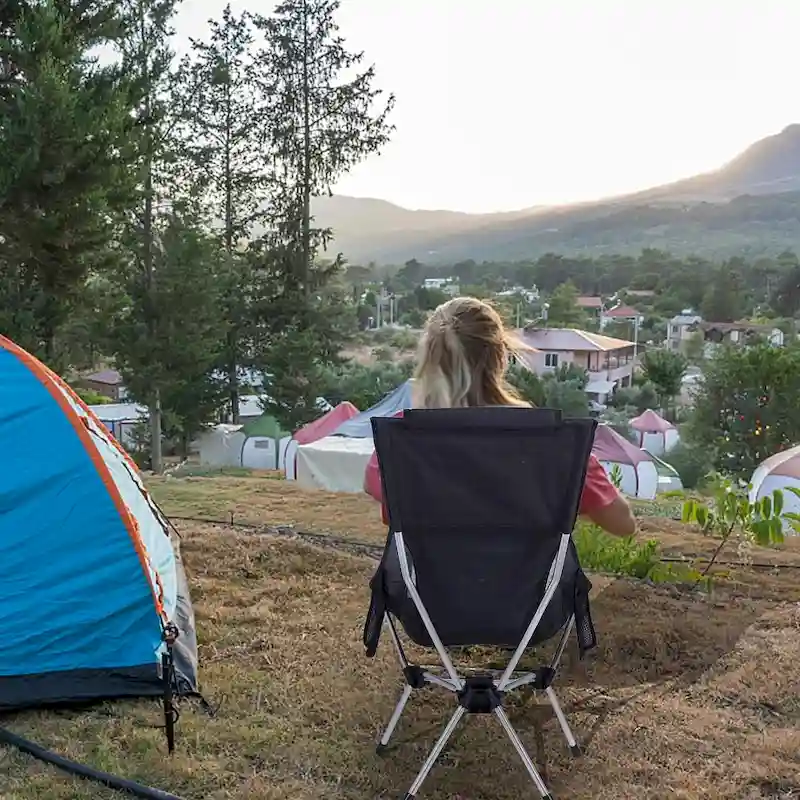 Camping Chair, Collapsible Portable Chair, Portable Chair Small, Folding Camping Chair for Camping, Beach, Outdoor