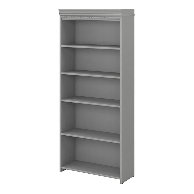 Fairview Antique White 5-shelf Bookcase - Antique - 29.57 L x 12.09 W x 68.94 H