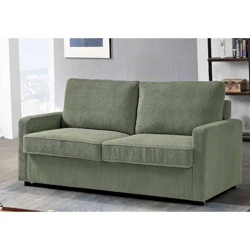 US Pride Furniture Manchester Corduroy 70 inch Square Arms Sofa Bed