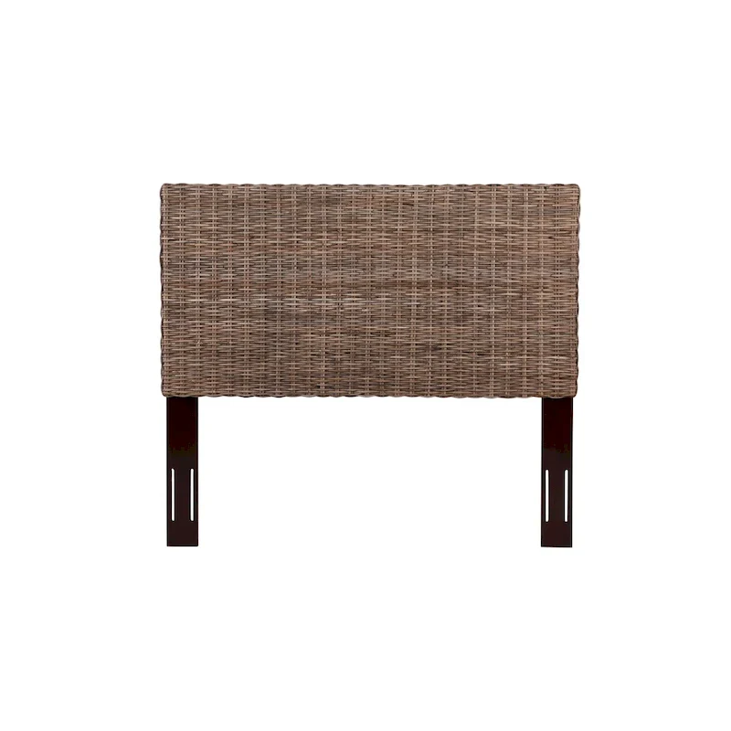 Natural Rattan Woven Adjustable Headboard, Queen/King, 1-Person