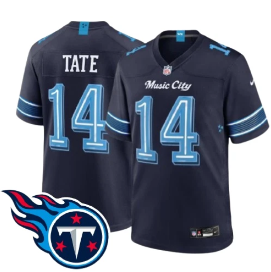 Tennessee Titans Carnell Tate Navy 2026 Rivalries Collection Stitched Limited Jersey