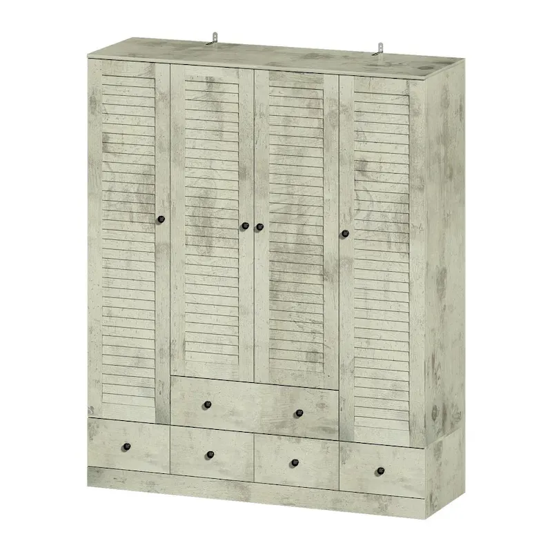 Bedroom Armoire Closet Armoire Wardrobe Closet Clothing Rod Drawer