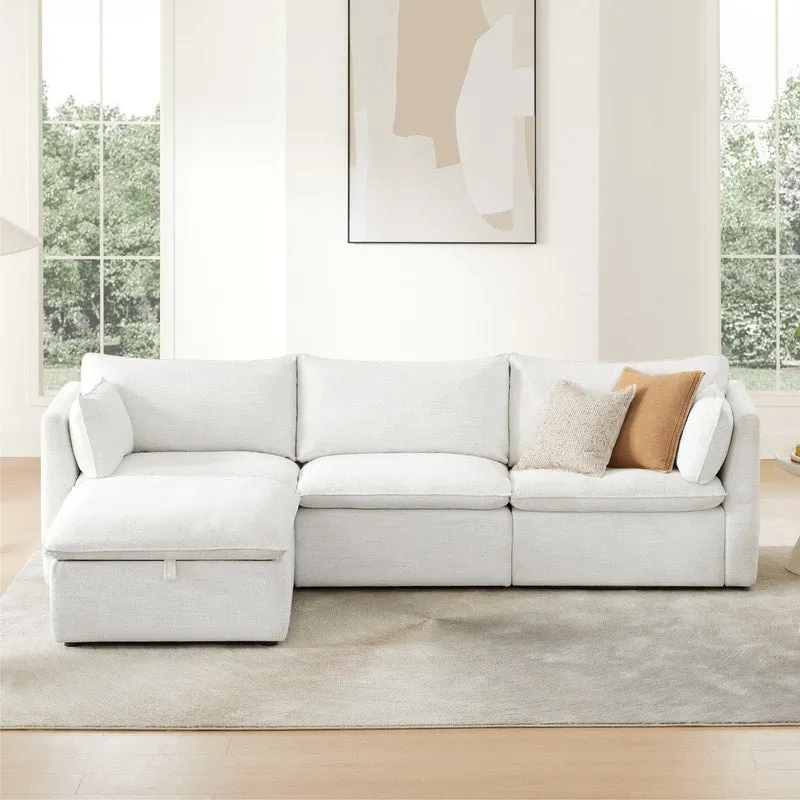 Cypress L-shape Sectional Couches Modular Sofa with Ottoman