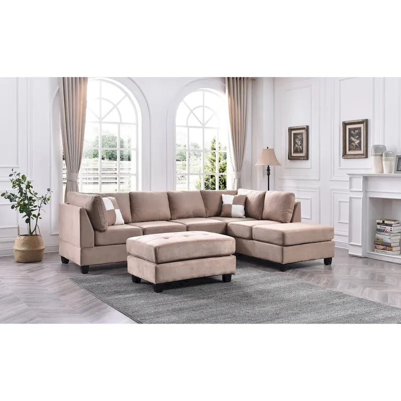 Gallant Microsuede Sectional Sofa