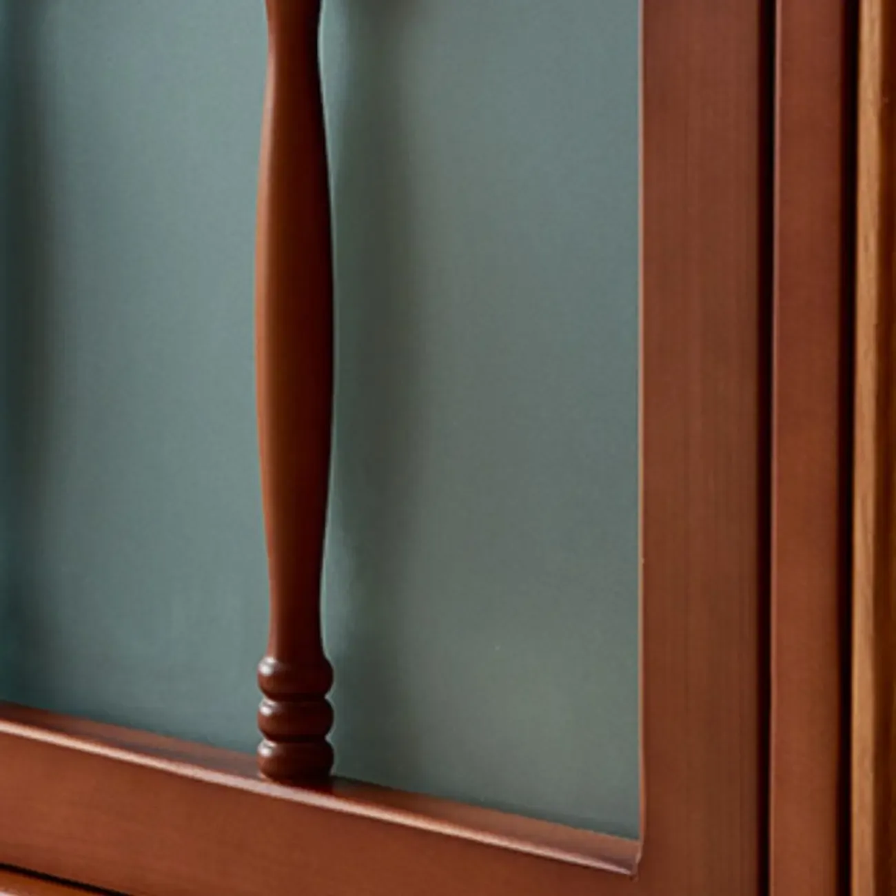 Art Deco Modern Wood TV Stand with Cable Management