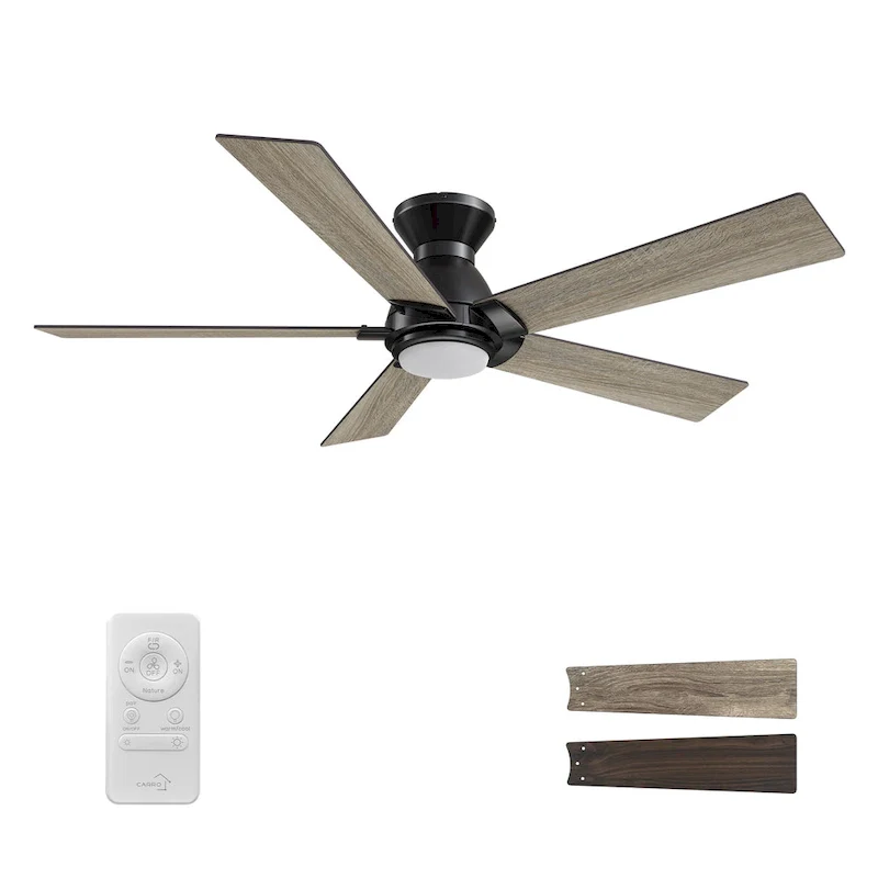 CARRO Livingston 52  Indoor Ceiling Fan with LED Light and Remote-Reversible Blade - N/A