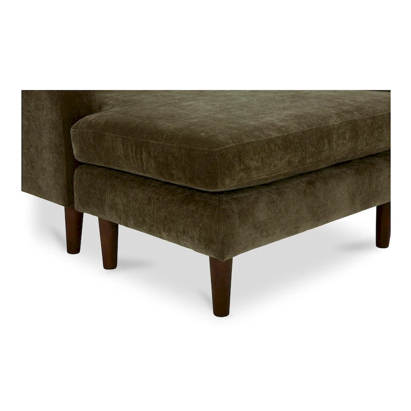 NADAAL STUDIOS Drew, Sectional with Reversible Chaise, Dark Brown - 98 X 59.2 X 33.5