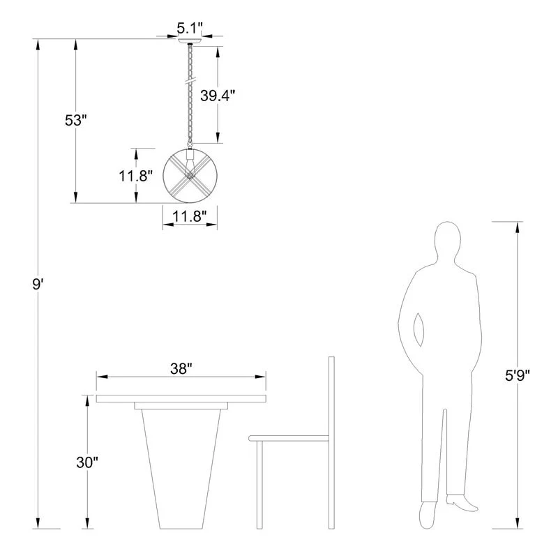 Maxax 1 - Light Single Globe Pendant with Crystal Accents - - MX19043-1-P