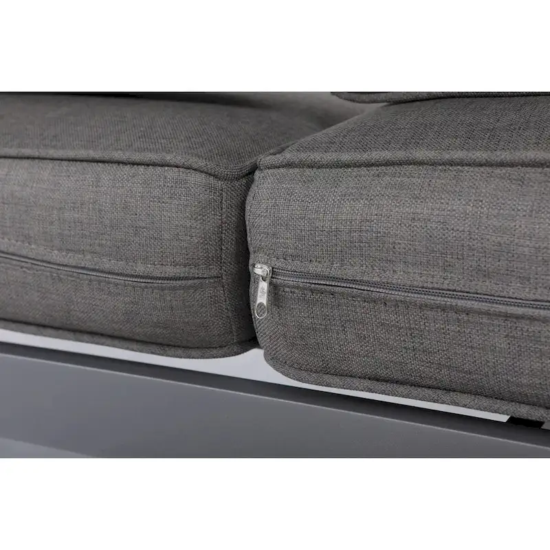 Cabo Aluminum Sofa with Gray Frame with Cushion.