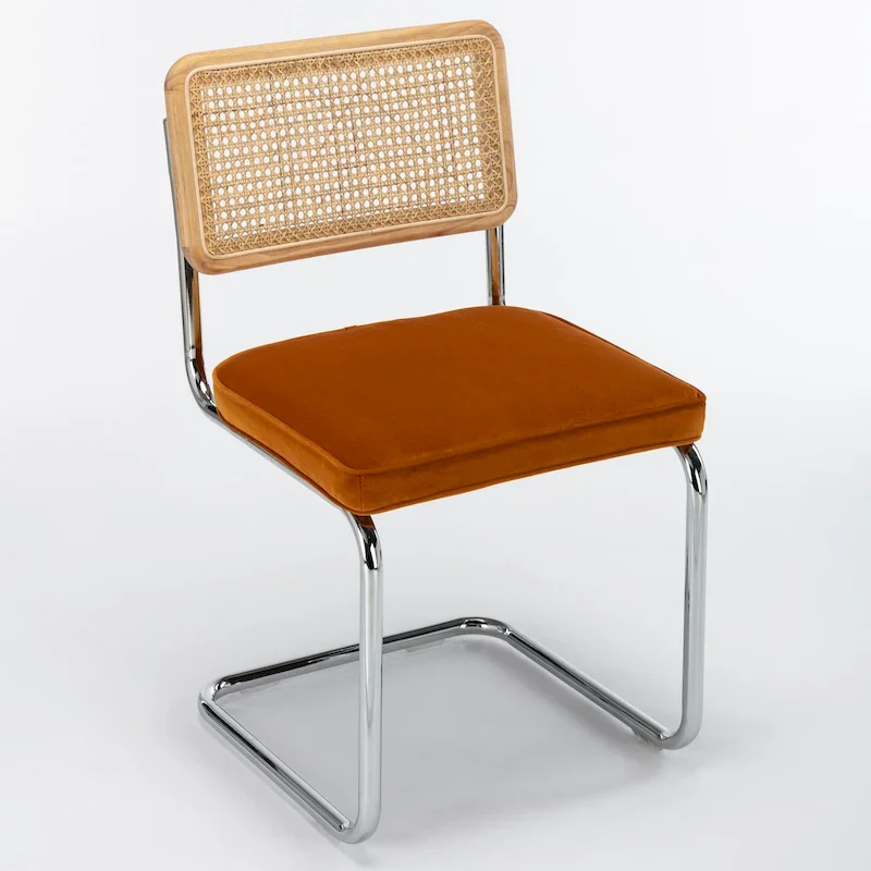 Latham Cane Back Velvet Side Chair (Set of 2)