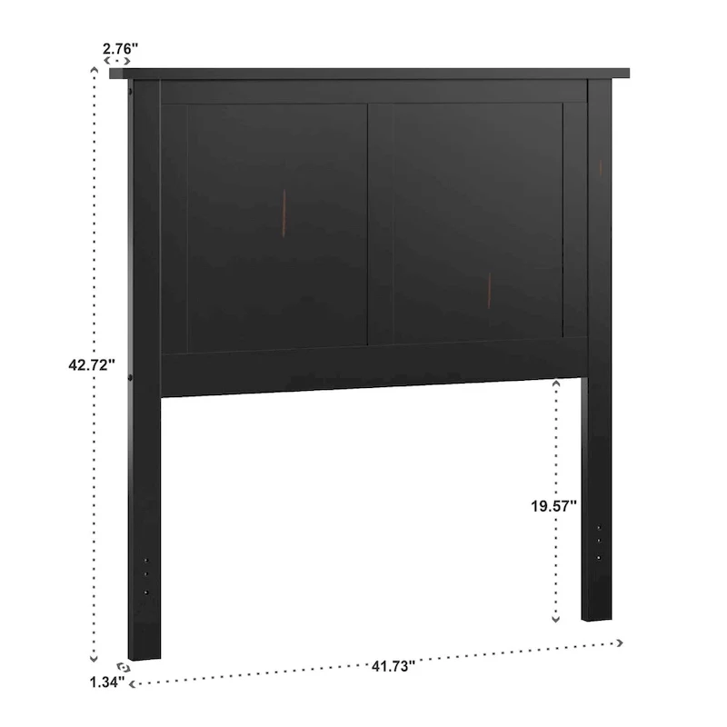 Mercer Mission Transitional Black Panel Headboard by iNSPIRE Q Classic