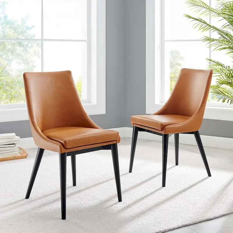 Viscount Dining Side Chair Vinyl Set of 2
