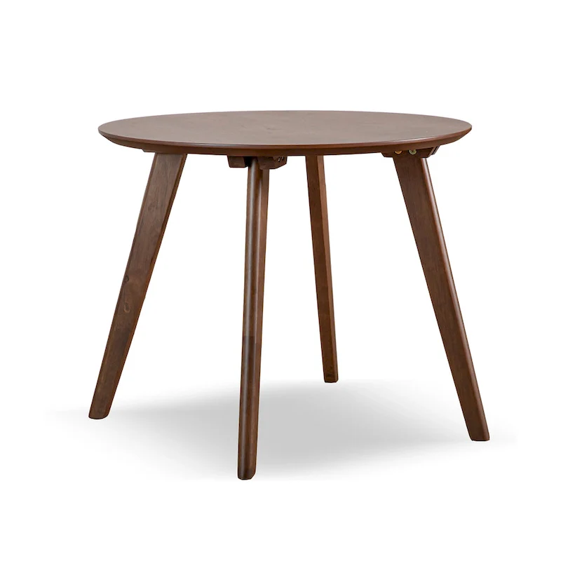 Furniture of America Beck Mid-century 2-Piece Walnut Boucle Wingback Accent Chair and Table Set