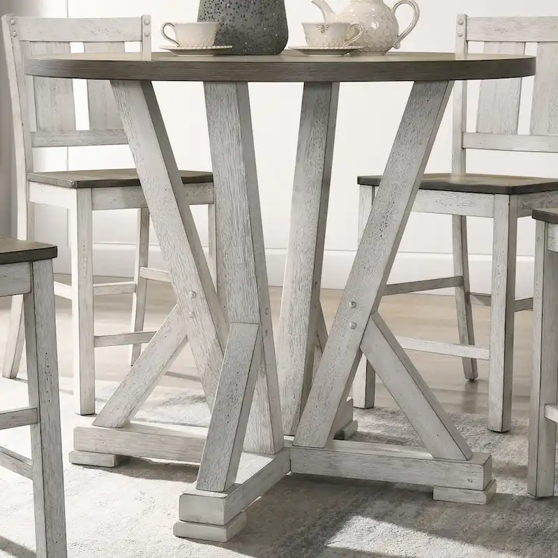 Theile Ash Brown 48-inch Round Counter Height Table by Furniture of America