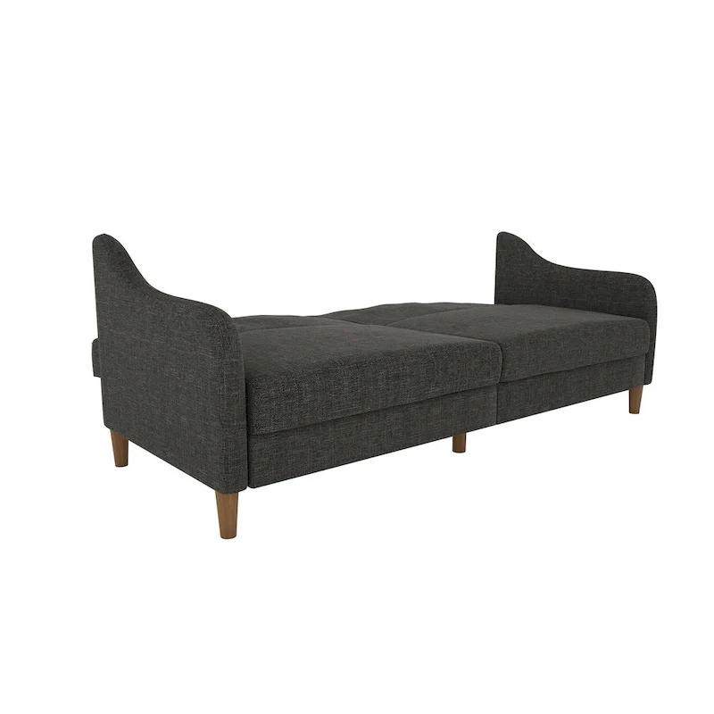 Convertible Coil Futon with Linen Upholstery