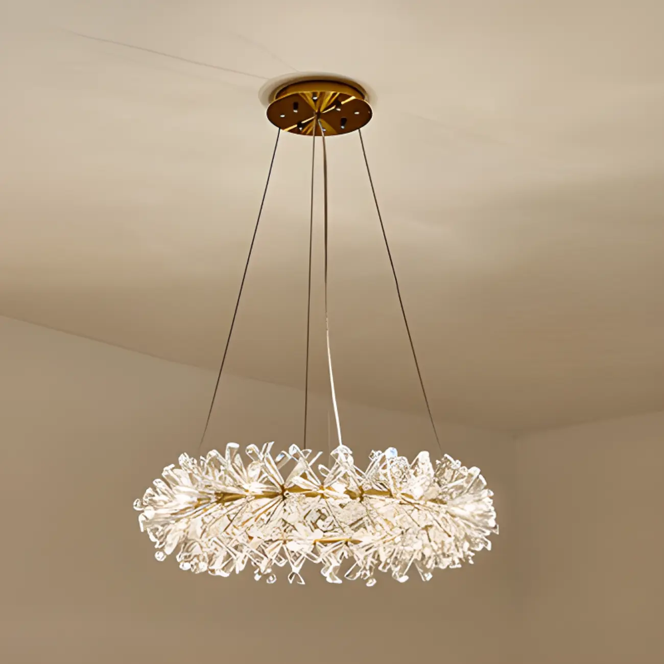 Modern Gold Crystal Garland Ambient Chandeliers