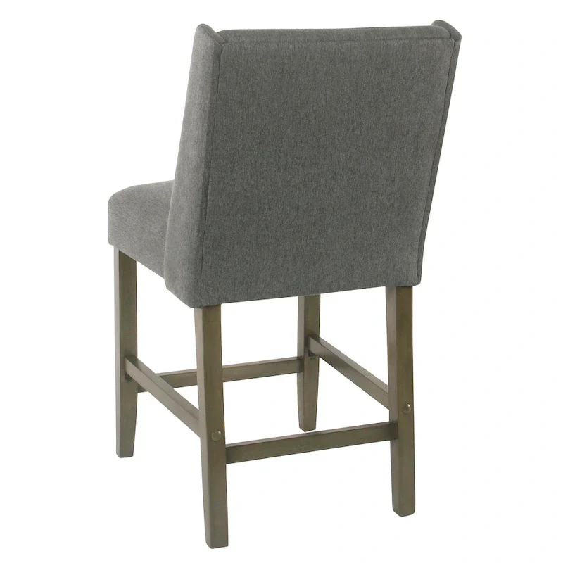 HomePop Dinah Modern 24 Counter Stool - Pewter - 24 inches - 24 inches