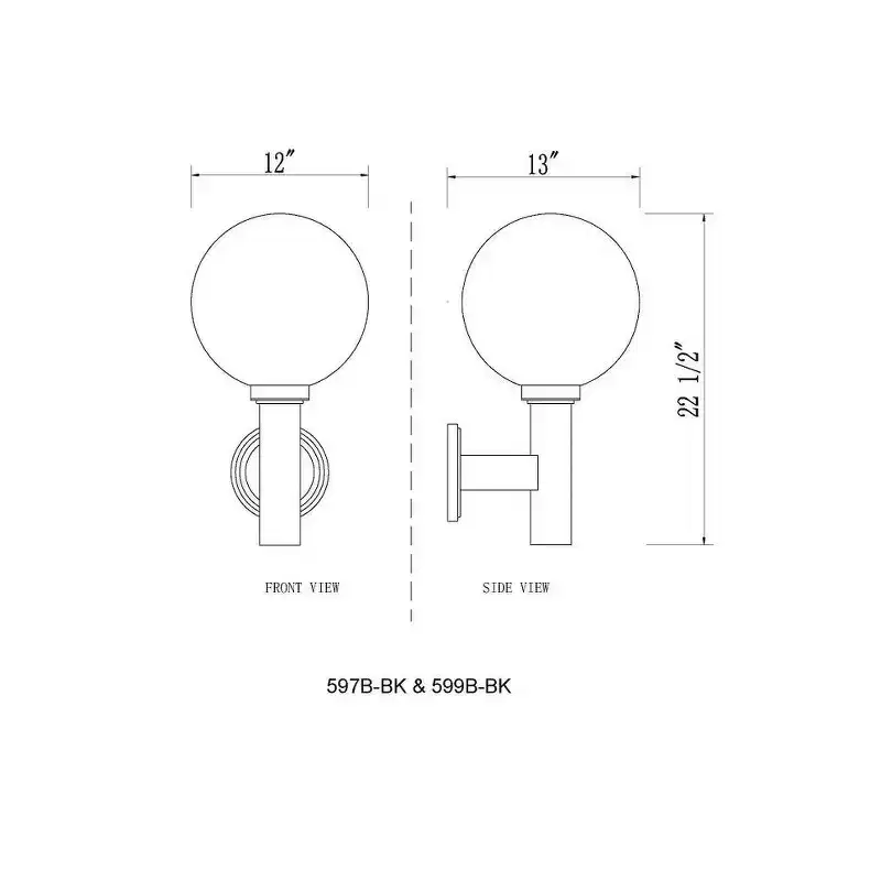 Z-Lite Laurent 1 - Light Wall Light in Black