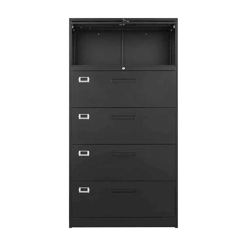 4-Drawer Lateral File Cabinet with Lock
