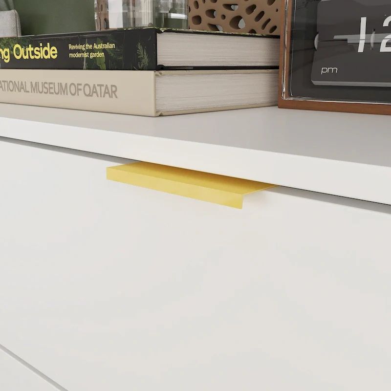 31.5W x 29.7H Wooden Nightstand with 3 Drawer End Table Black Chest