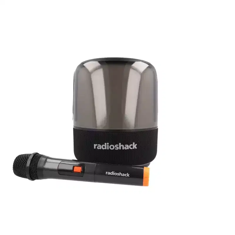 RadioShack Portable Bluetooth Speaker With Microphone 60W IPX5 360 RGB Lights For Party and Karaoke