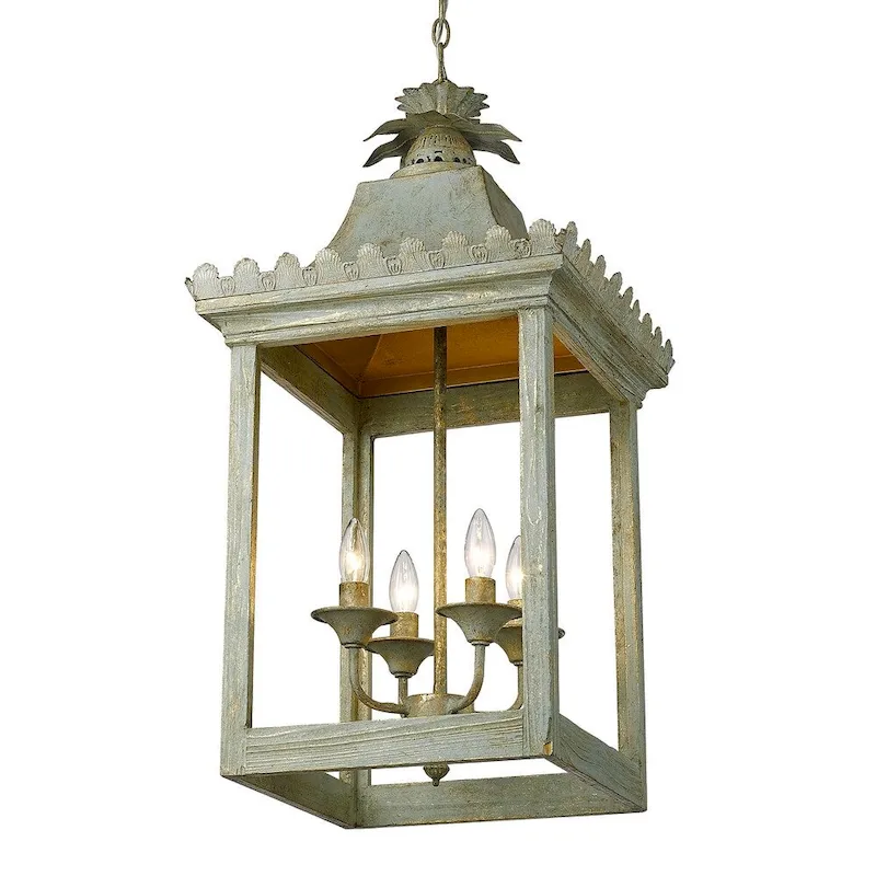 The Gray Barn Pemberley Vintage Sage 4-light Pendant
