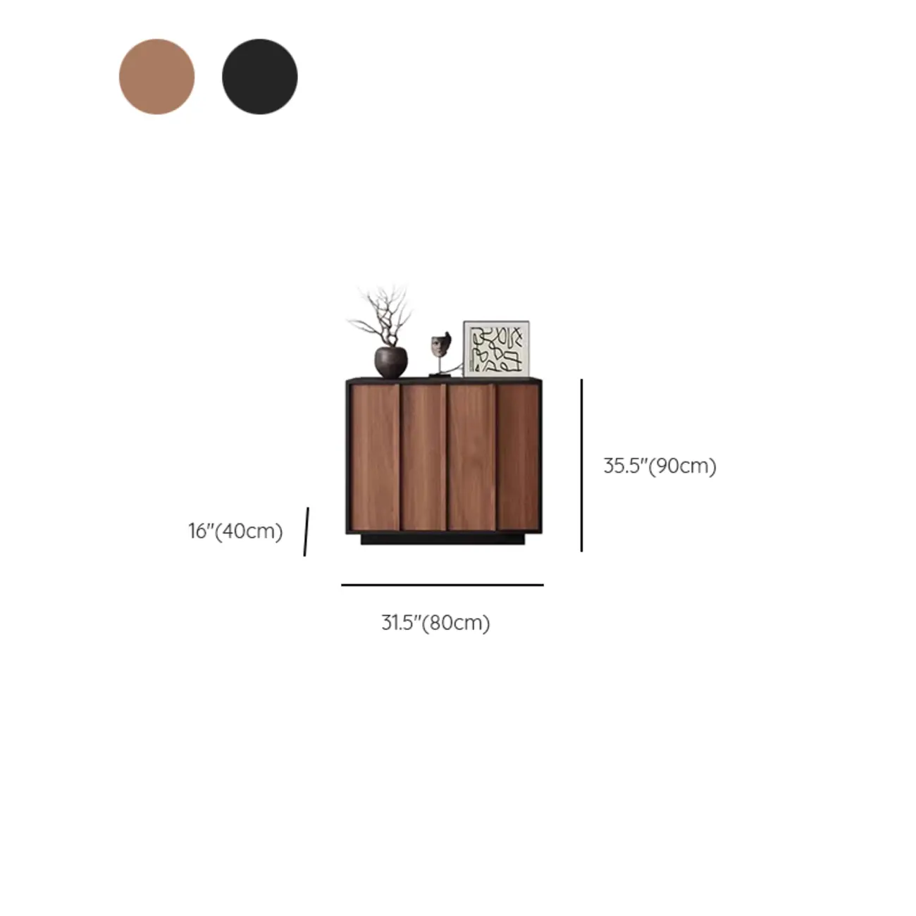 Modern Wood Buffet with Alterable Shelves