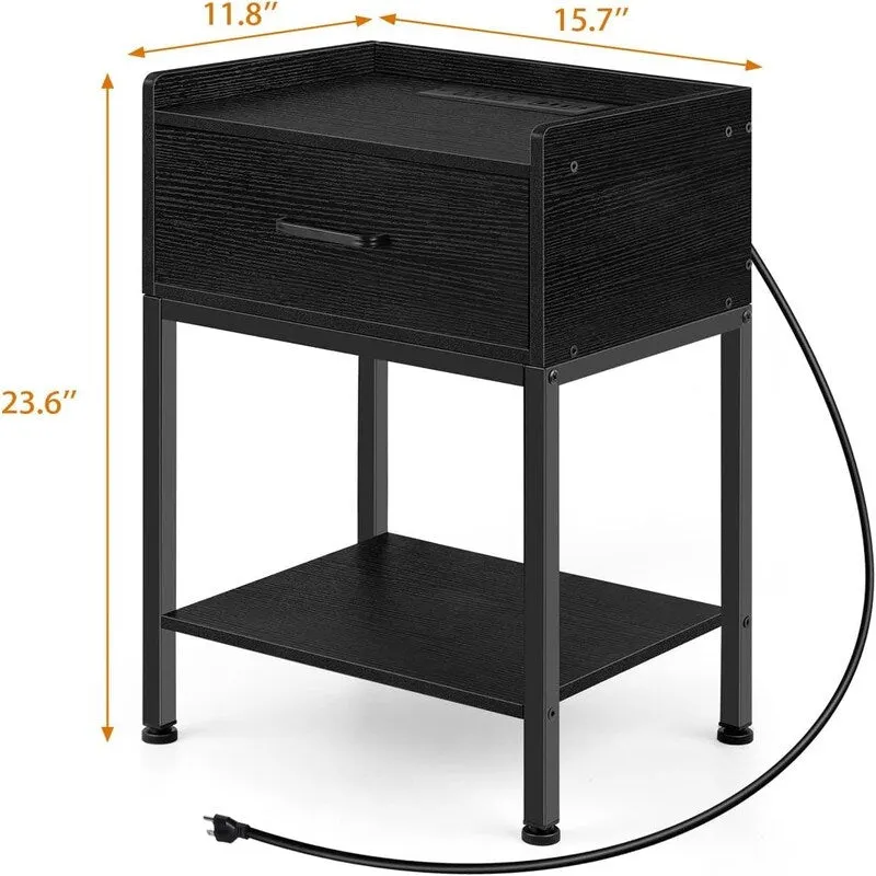 Nightstand with Charging Station