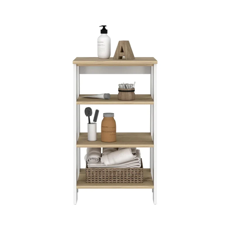 Colyn Linen Cabinet, Four Shelves, Vertical, Light Oak / WhiteHigh quality and durable
