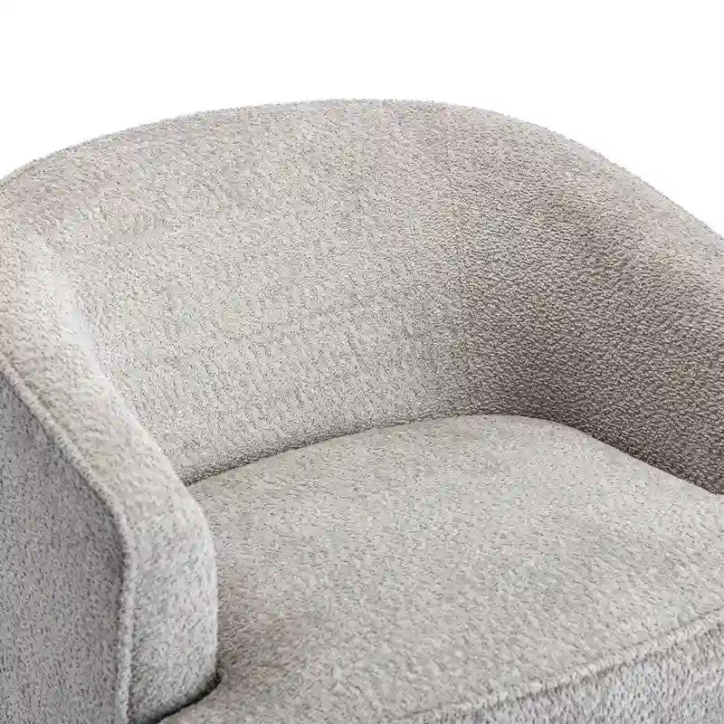 Upholstered Swivel Barrel Armchair - Single Seat
