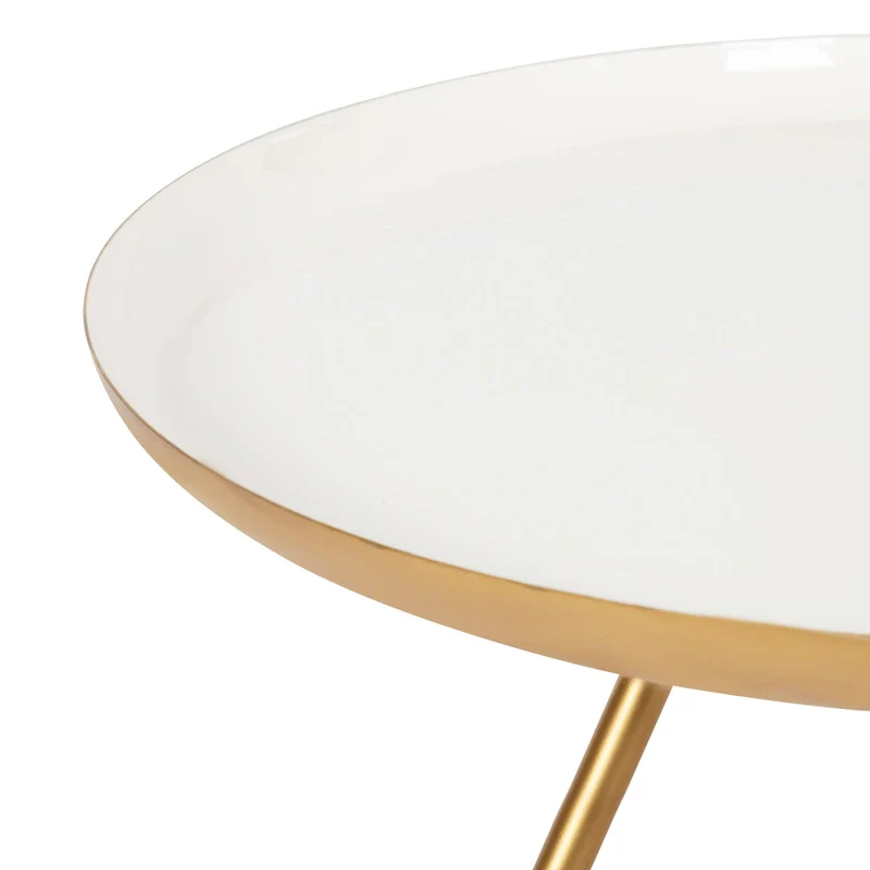 Kate and Laurel Laranya Round Metal Coffee Table - 25  Diameter